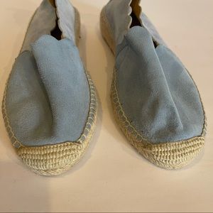 Carmen Saiz Baby Blue Suede Espadrilles Made Spain Sz 7/EU39